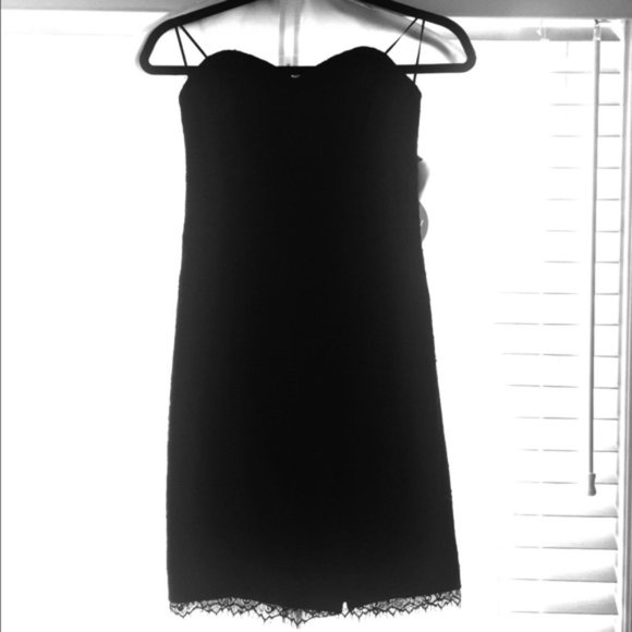 GUESS Strapless Lace Overlay Dress - Picture 3 of 5